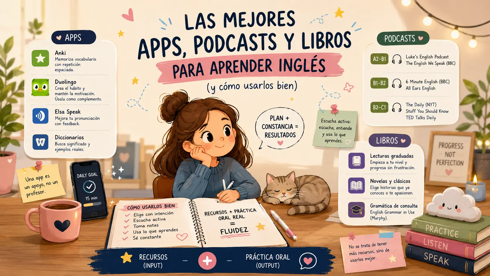 Las mejores apps, podcasts y libros para aprender inglés (y cómo usarlos bien)
