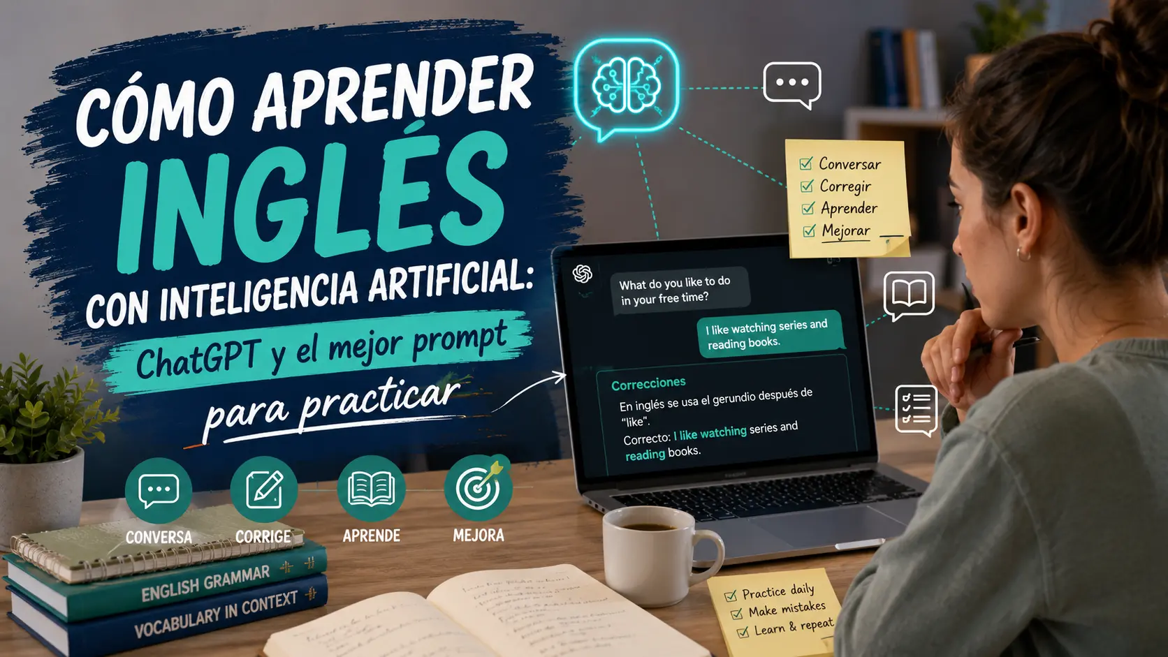 Cómo aprender inglés con inteligencia artificial: ChatGPT y el mejor prompt para practicar