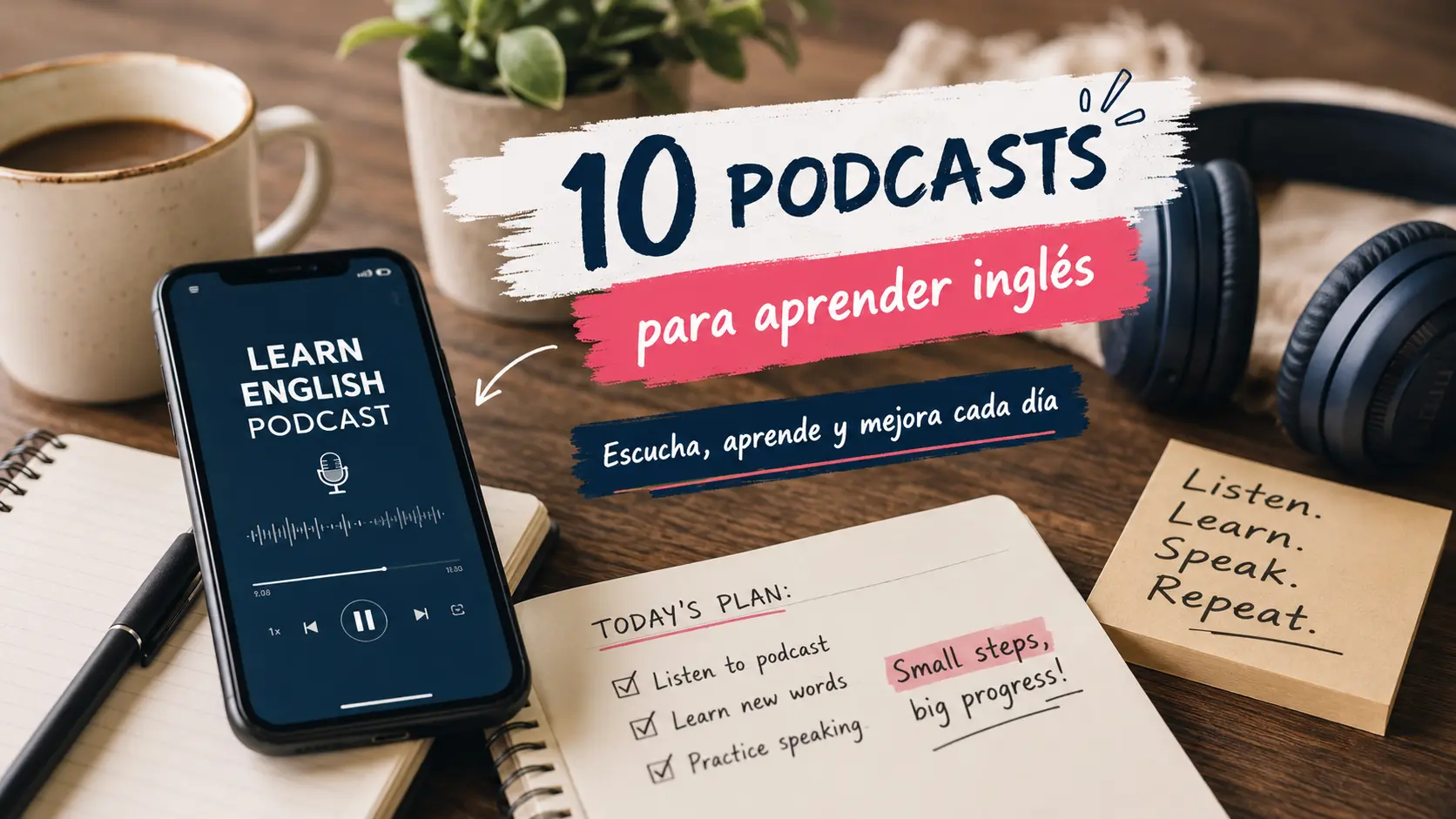 Los mejores podcasts para aprender inglés en 2026 y cómo usarlos