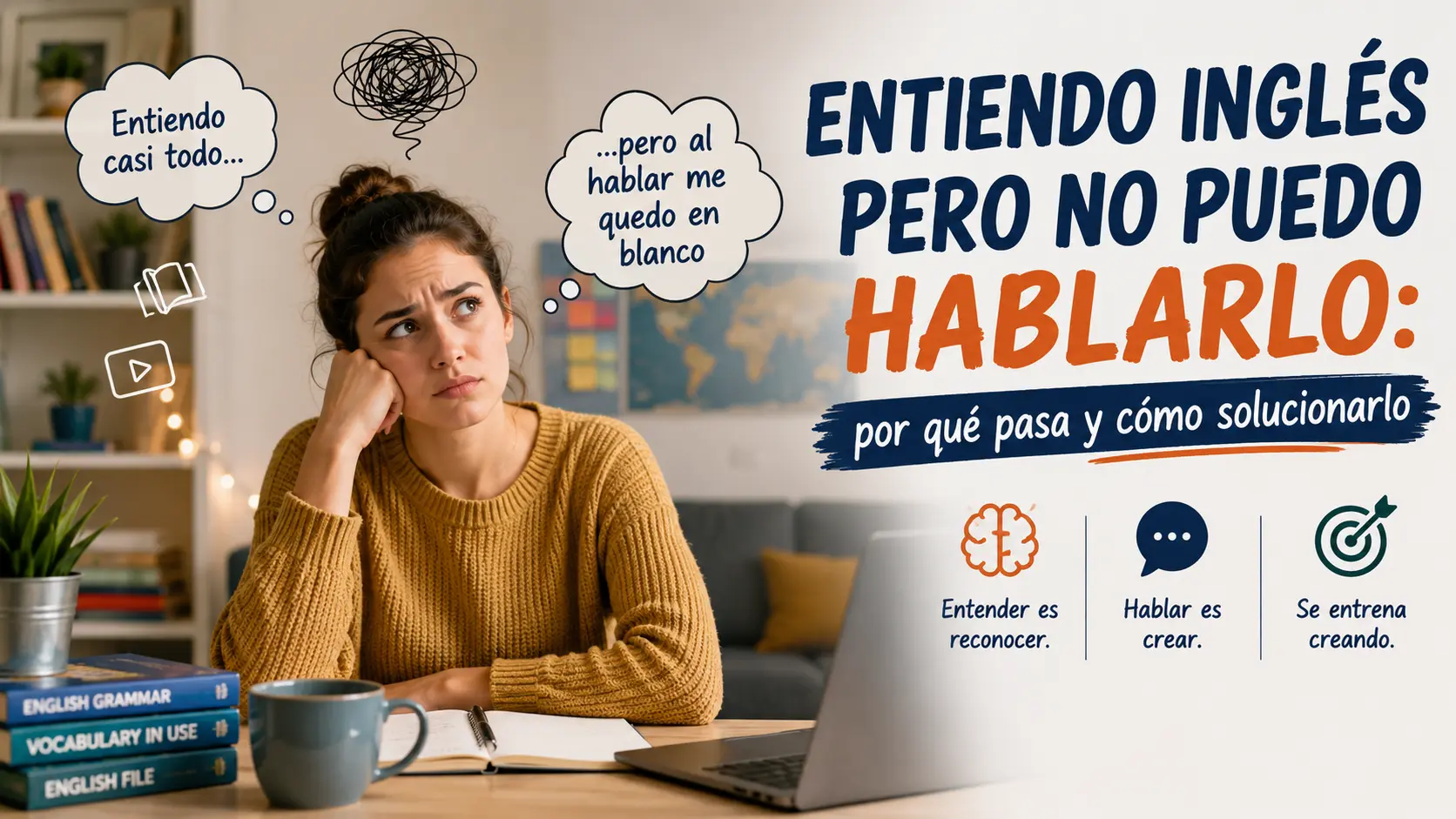 Entiendo inglés pero no puedo hablarlo: por qué pasa y cómo solucionarlo